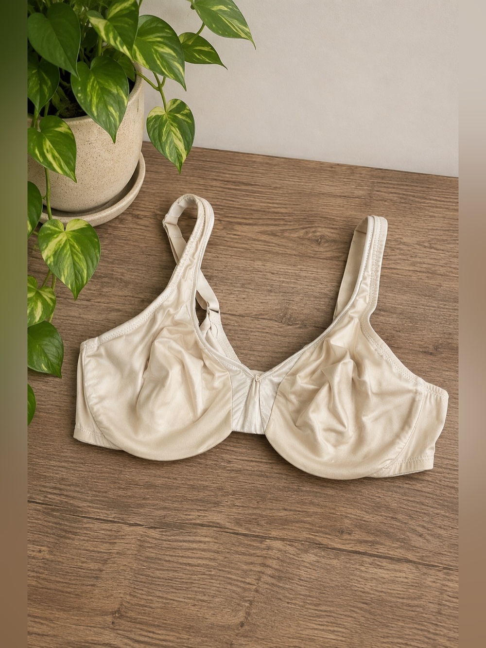 Olga Nude Underwire Bra 40C Full Coverage Everyday Lingerie Normcore Shaping